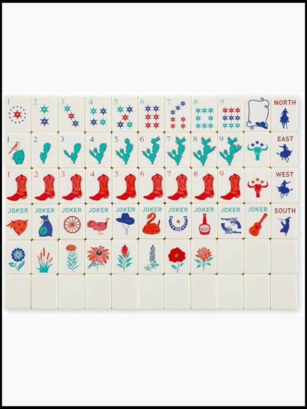 American Mahjong Tile Set - 160 Tiles for Social Games Beginners Lovers Hand